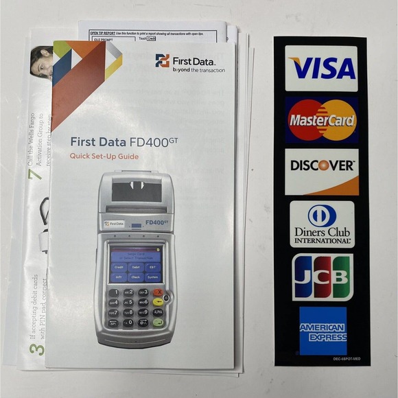 First Data Credit Card Reader FD 400GT GPRS EMV Thermal Debit Card Machine Works - Picture 12 of 12